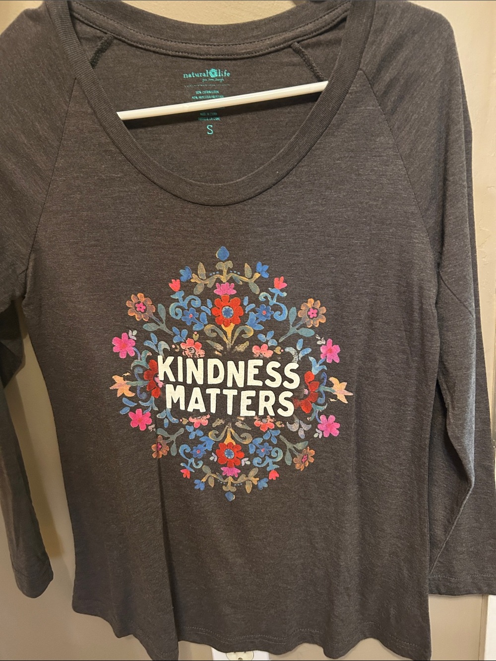 Natural Life "Kindness Matters" Floral Graphic Tee